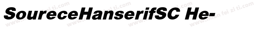 SoureceHanserifSC He字体转换